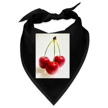 Kirsche - Bandana - Schwarz - Vorne