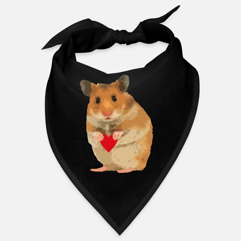 Hamster Menno mit Herz Bandana