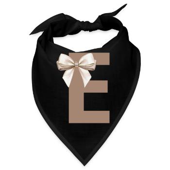 Buchstabe E Knoten - Bandana - Schwarz - Vorne