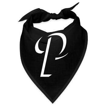 Letter P, Name, der Buchstabe P - Bandana - Schwarz - Vorne