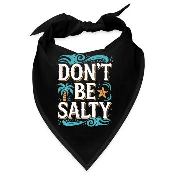 Strand-Vibes sind nicht salziges Design - Bandana - Schwarz - Vorne