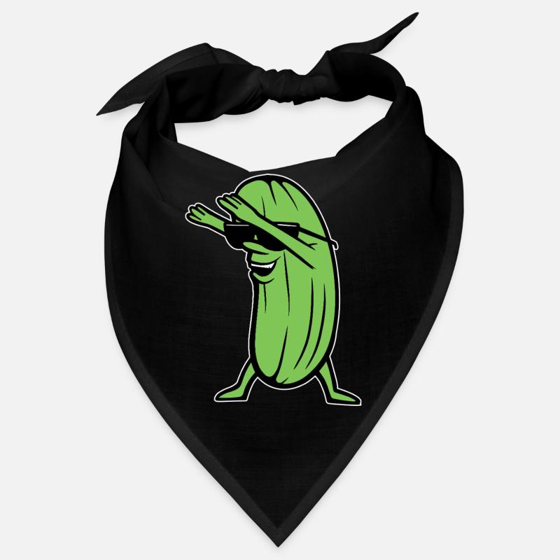 Dabbing Cucumber Dabbing Dab Dance Hip-Hop Dance Pose - Bandana - black