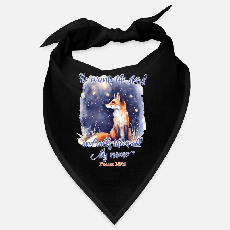 Fuchs Bibelvers Christlich - Bandana - Schwarz