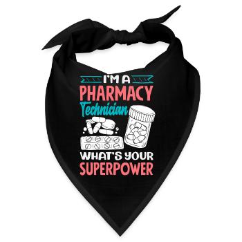 Apotheker Pharmazeutisch-technischer - Bandana - Schwarz - Vorne
