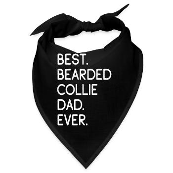 Bearded Collie - Bandana - Schwarz - Vorne