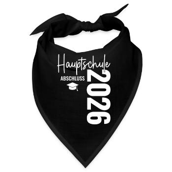 Hauptschule Abschluss - Hauptschulabschluss 2026  - Bandana - Schwarz - Vorne