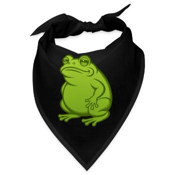 Dicker fetter Frosch - Bandana - Schwarz - Vorne