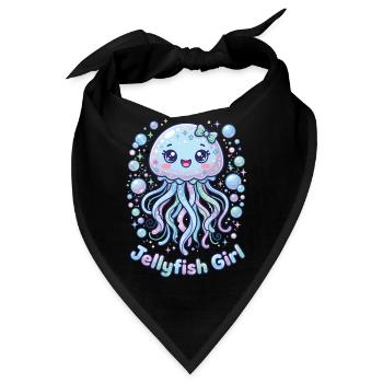 Kawaii Quallenmädchen ästhetische Frauen - Bandana - Schwarz - Vorne