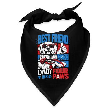 Best Friend Loyalty Four Paws - Bandana - Schwarz - Vorne