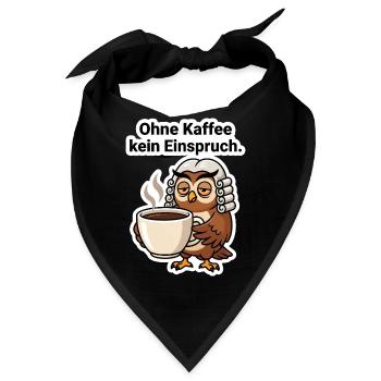 Anwalt Richter Jurist Kanzlei Kaffee T-Shirt - Bandana - Schwarz - Vorne