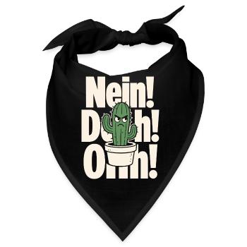 Nein! Doch! Ohh! – Grummeliger Kaktus - Bandana - Schwarz - Vorne
