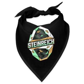 Bouldern & Klettern - Steinreich Spruch - Bandana - Schwarz - Vorne