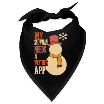 My Snowman Needs a Weather App - Bandana - Schwarz - Vorne