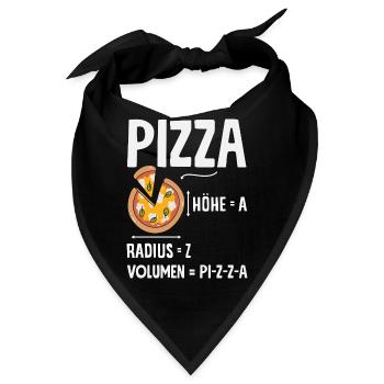 Pizza Mathematik Pi Z Za Lustiger Spruch - Bandana - Schwarz - Vorne