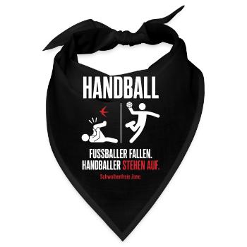 Schwalbenfreie Zone – Handball vs Fußball - Bandana - Schwarz - Vorne