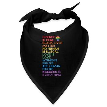BLM Wissenschaft ist echt schwarz lebt Materie LGBT Stolz - Bandana - Schwarz - Vorne
