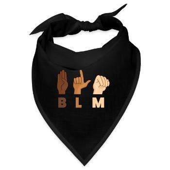 Black Lives Matter ASL Gleichheit BLM Geschenk - Bandana - Schwarz - Vorne