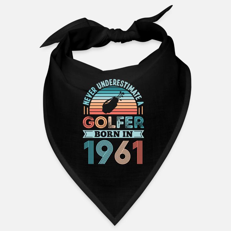 Golfer geboren 1961 Golfen 60. Geburtstag Geschenk Papa Bandana