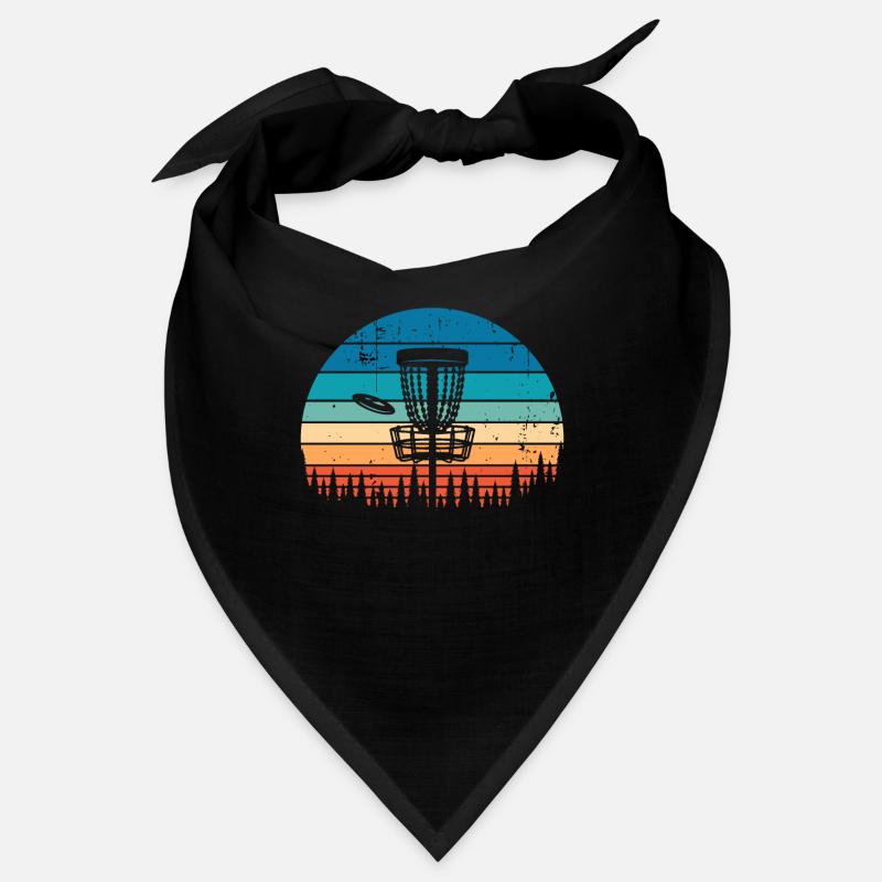 Vintage Disc Golf Retro Distressed Sunset Bandana