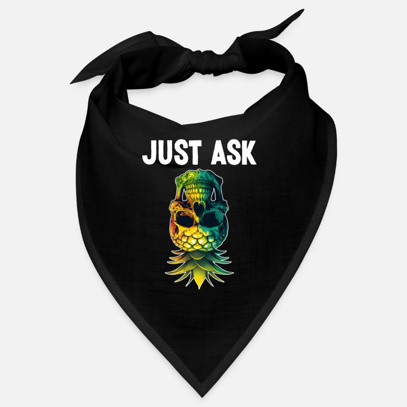 Fragen Sie einfach Upside Down Pineapple Skull Swinger Bandana
