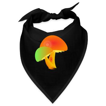 Pilze - Bandana - Schwarz - Vorne