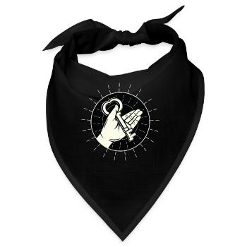 Key Of Life Hoffnung Schlüssel Weihnachten Geschen - Bandana - Schwarz - Vorne