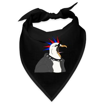 punker möwe lederjacke sonnenbrille - Bandana - Schwarz - Vorne
