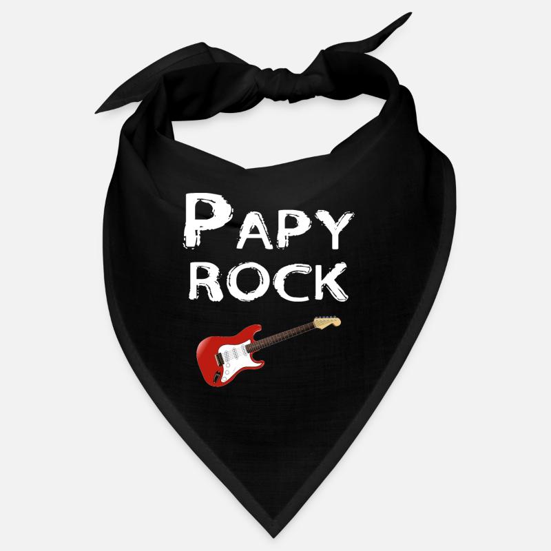 Papy rock Guitare électrique blanc Bandana