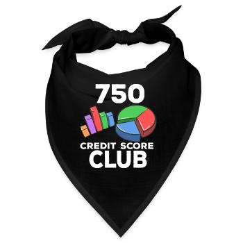 750 Credit Score Club - Bandana - Schwarz - Vorne