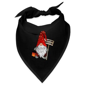 Garten Wichtel – Weihnachtsgnom - Bandana - Schwarz - Vorne