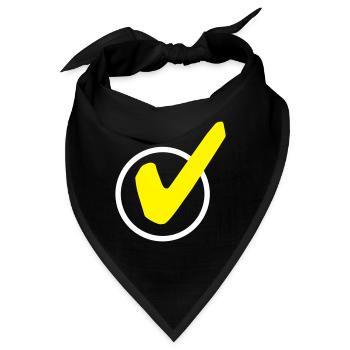 haken symbol häkchen ankreuzen - Bandana - Schwarz - Vorne