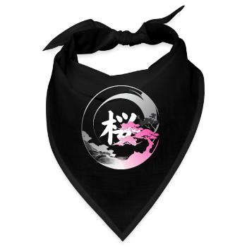 Japan moderne enso-Rose - Bandana - Schwarz - Vorne