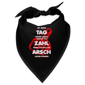 leck mich am arsch - Bandana - Schwarz - Vorne