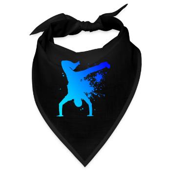 Breakdance Break Dance Damen Herren Bboy - Bandana - Schwarz - Vorne