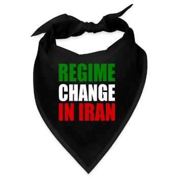Regime change in iran - Bandana - Schwarz - Vorne