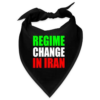 Regime change in iran - Bandana - Schwarz - Vorne