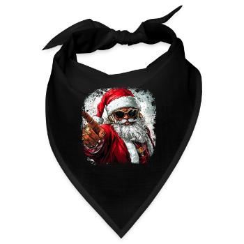 Rapper Weihnachtsmann - Bandana - Schwarz - Vorne