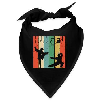 Vintage Kung Fu | Kung Fu Kampfkunst - Bandana - Schwarz - Vorne