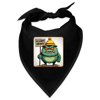 Schlecht gelaunt und mürrisch grantiges Männchen - Bandana - Schwarz - Vorne