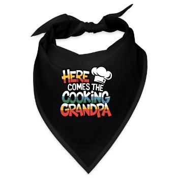 Hier kommt der kochende Opa - Bandana - Schwarz - Vorne