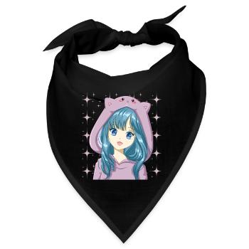 Manga Otaku Japanischer Anime - Bandana - Schwarz - Vorne