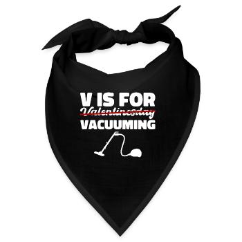 Valentinstag vaccuming Liebe Sauberkeit Geschenk - Bandana - Schwarz - Vorne