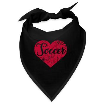 Soccer Herz - Bandana - Schwarz - Vorne