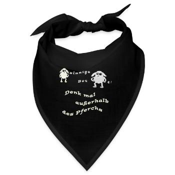 Denk mal außerhalb des Pferchs. - Bandana - Schwarz - Vorne