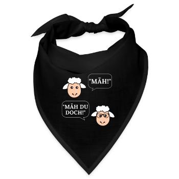 Lustige Unterhaltung MÄH Schafe Schaf mähen - Bandana - Schwarz - Vorne