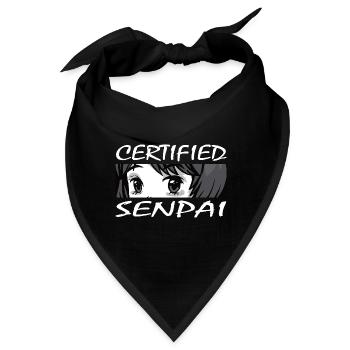 Certified Senpai Anime Manga Zertifizierter Senpai - Bandana - Schwarz - Vorne