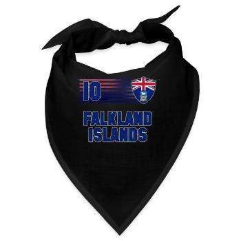 Falklandinseln - Bandana - Schwarz - Vorne