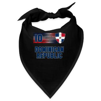 Dominikanische Republik - Bandana - Schwarz - Vorne