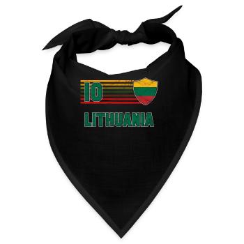Litauen - Bandana - Schwarz - Vorne