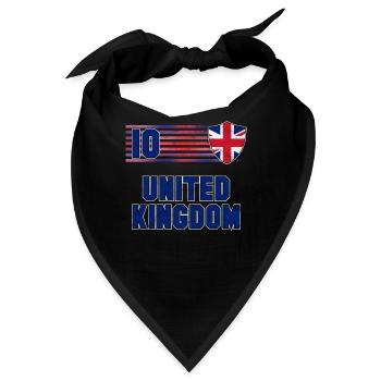 Großbritannien - Bandana - Schwarz - Vorne